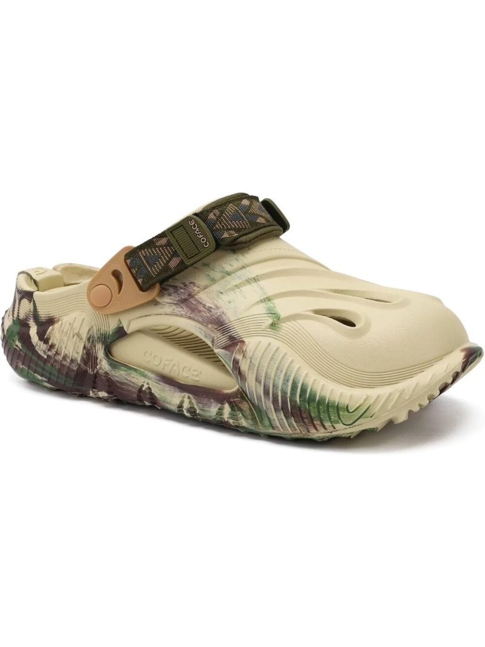 Men's Camo Beige Green Recovery Clogs Orthopedic Mules Thick Sport Sandal Shoes
